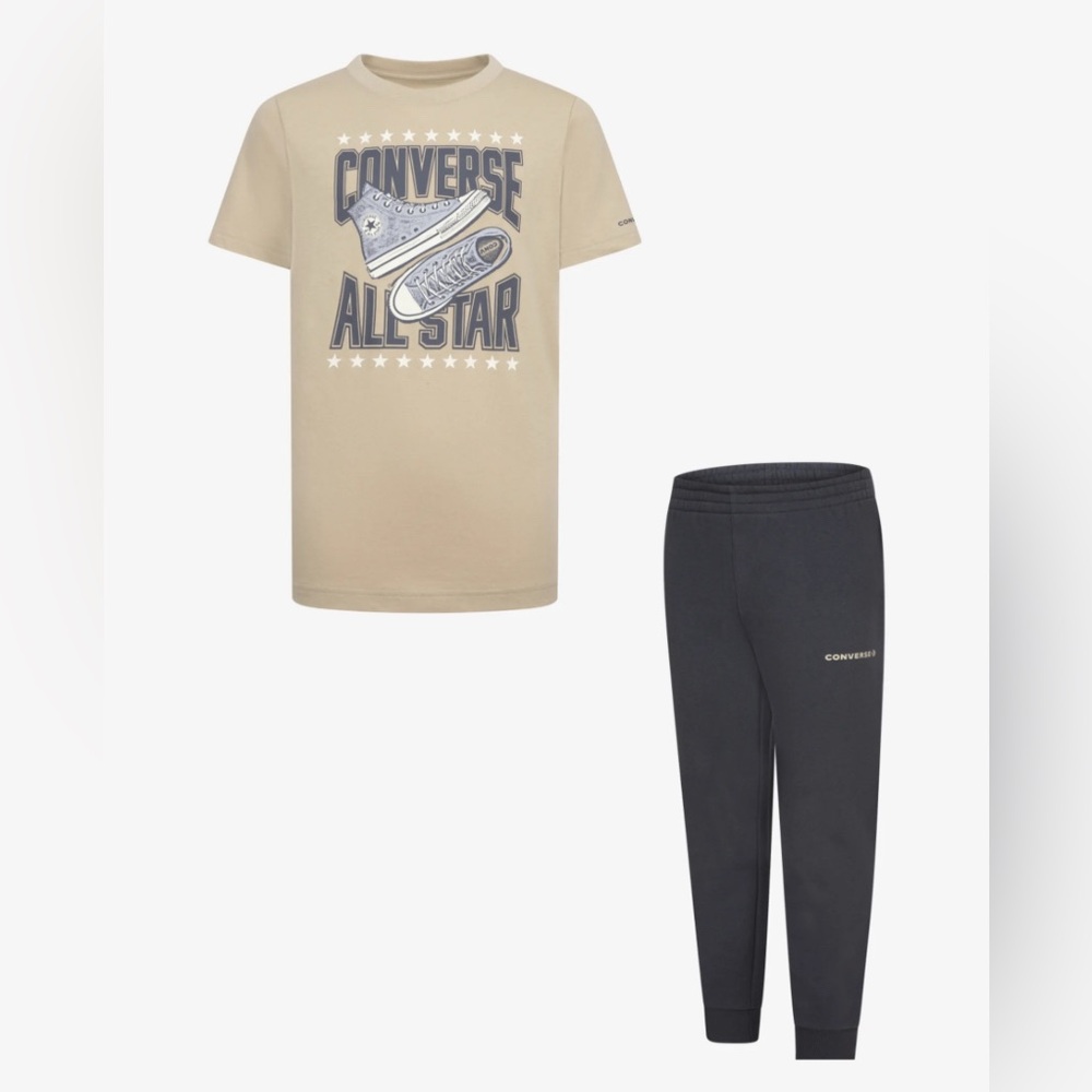 Converse® Boys' 2 Piece Short Sleeve Graphic T-Shirt & Pants - Size 6
